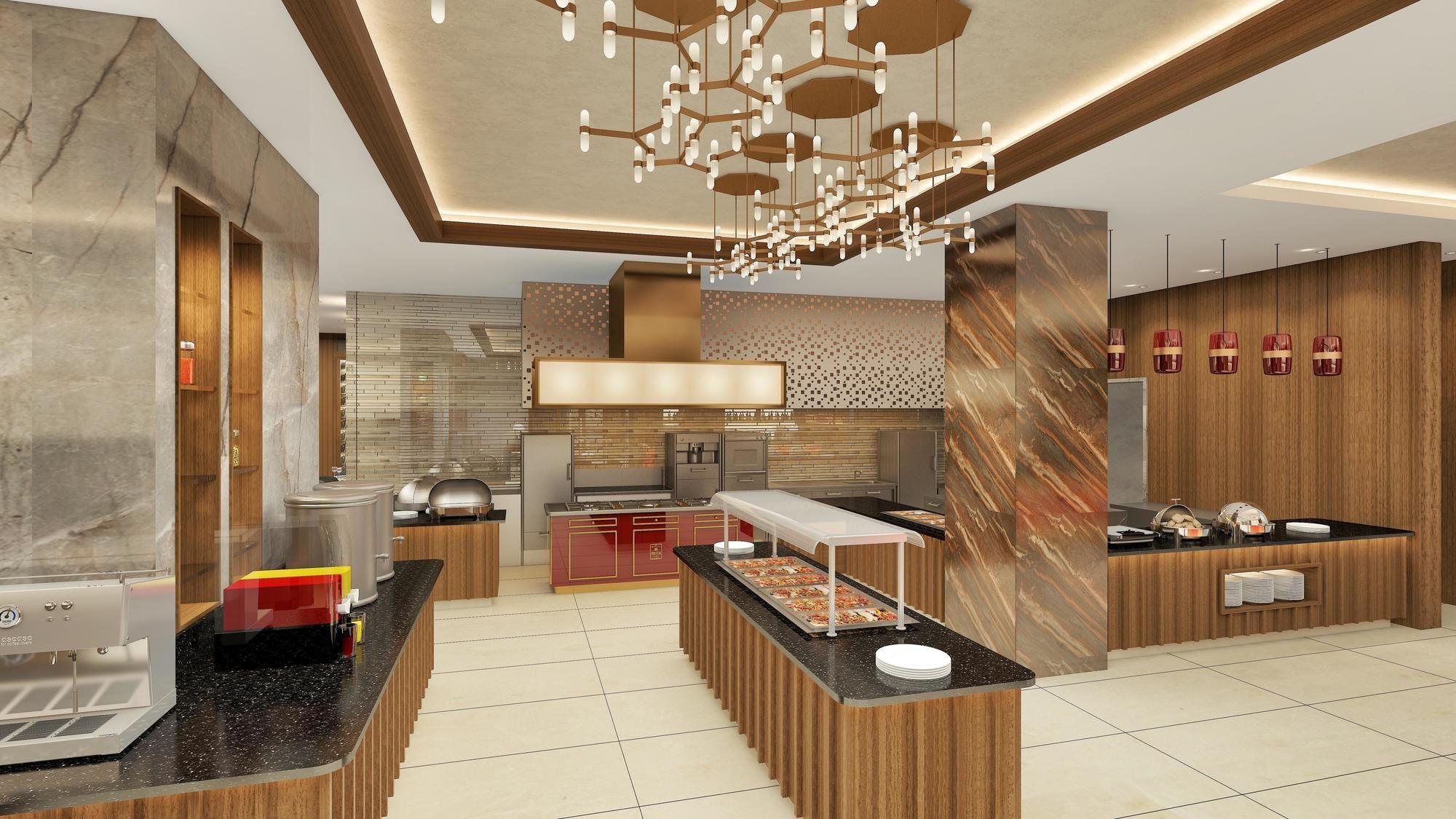 Hotel Doubletree By Hilton Skopje Exteriér fotografie The interior of the restaurant